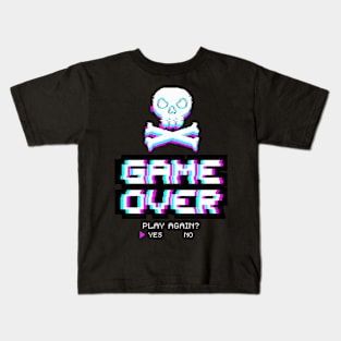 Game Over Gaming Dark Kids T-Shirt